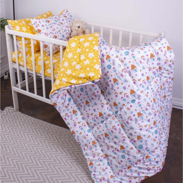 Фото - Комплект постельного белья детский MirSon Бязь 18-0002 Sweet Home 110х140 (2200010260144)
